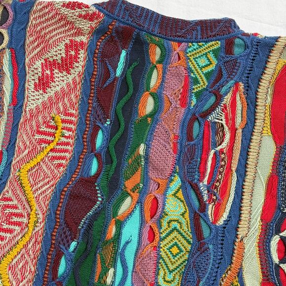 Vintage 80's Coogi 3D Knit Textured Sweater - L - Picture 6 of 7